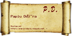 Papiu Dóra névjegykártya